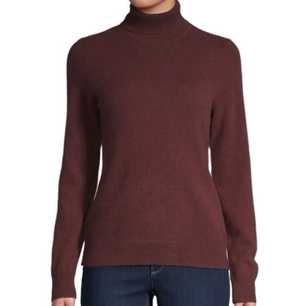 Lord & Taylor Brown Cashmere Turtleneck, Size M